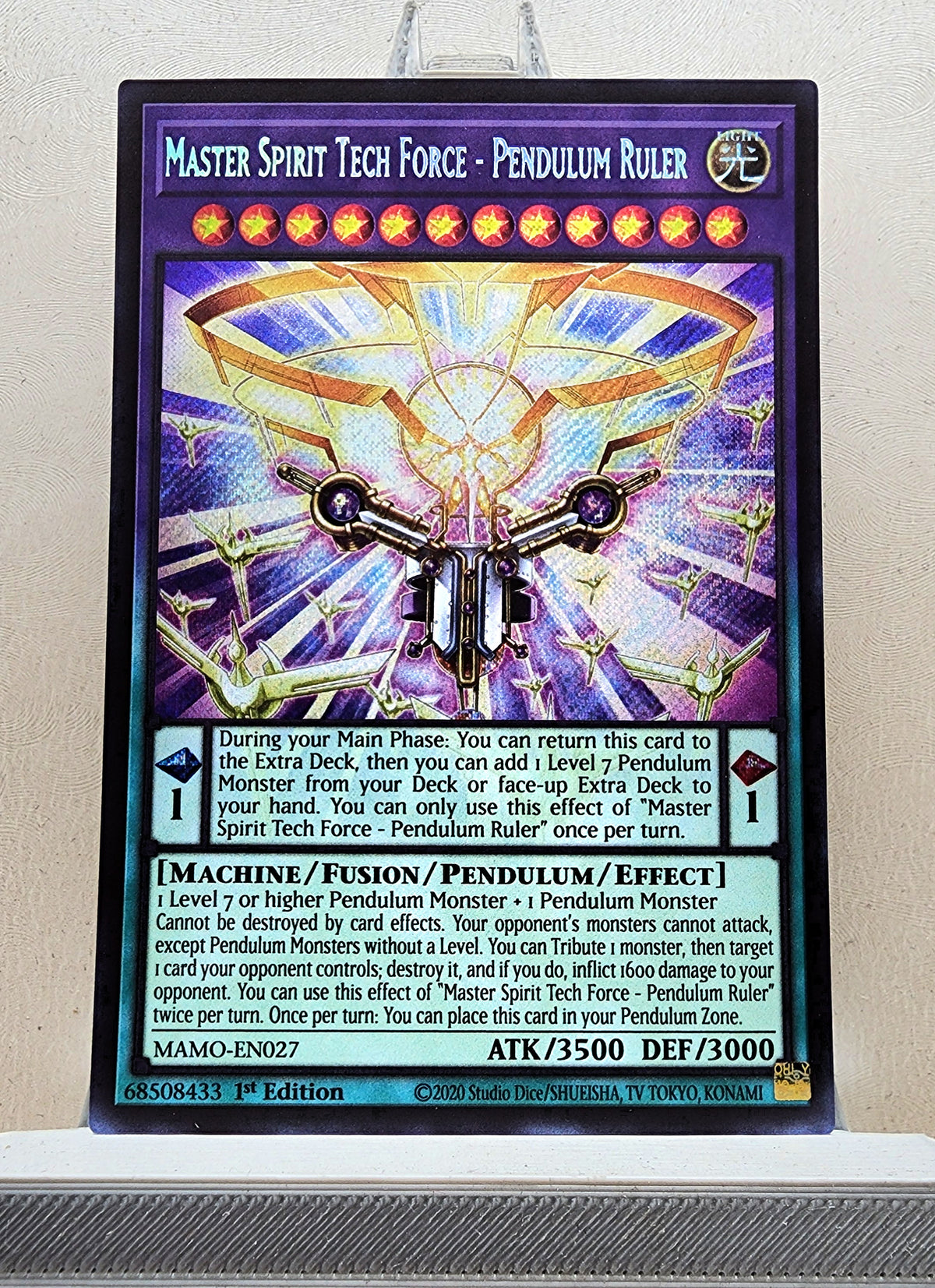 Yugioh! 1x Master Spirit Tech Force - Pendulum Ruler (MAMO - Secret Rare) 1st Edition