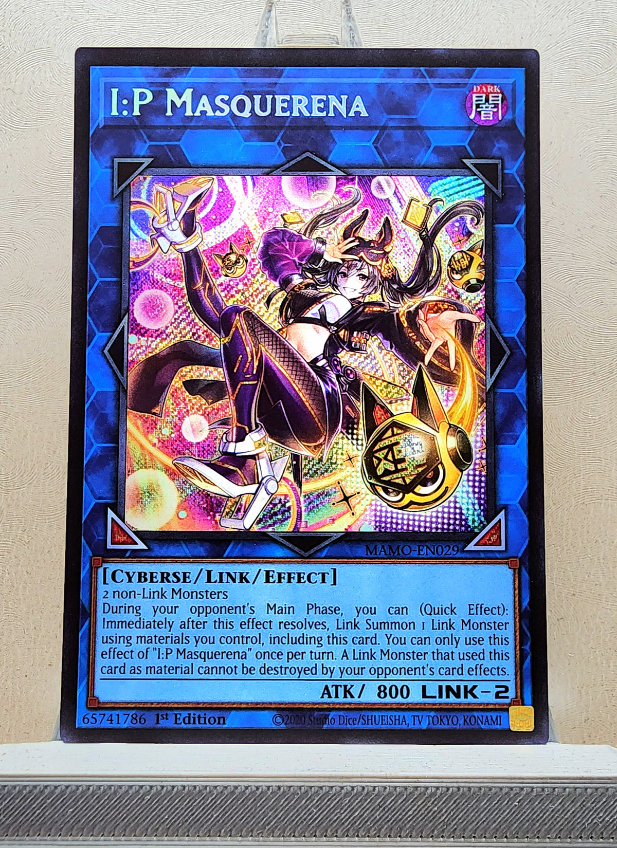 Yugioh! 1x I:P Masquerena New Art (MAMO - Secret Rare) 1st Edition