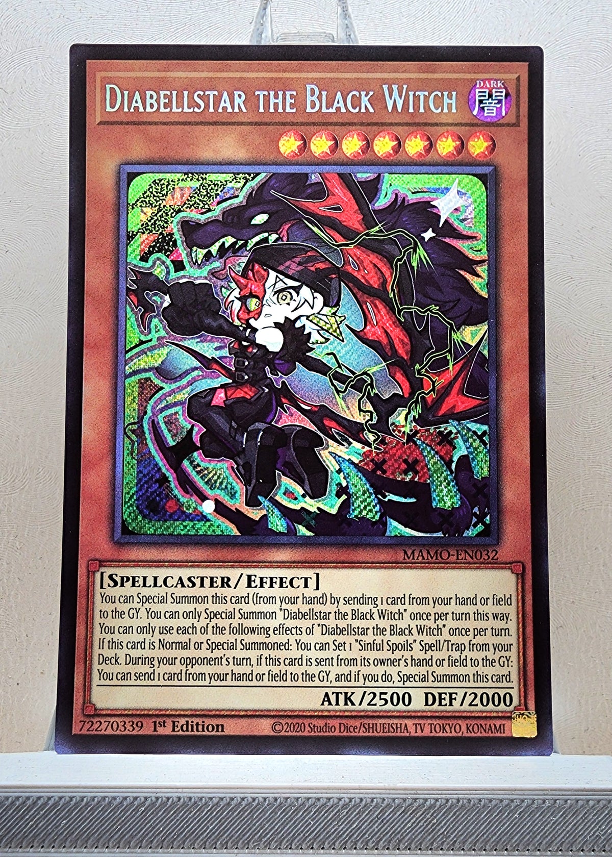 Yugioh! 1x Diabellstar the Black Witch Chibi Artwork (MAMO - Secret Rare) 1st Edition