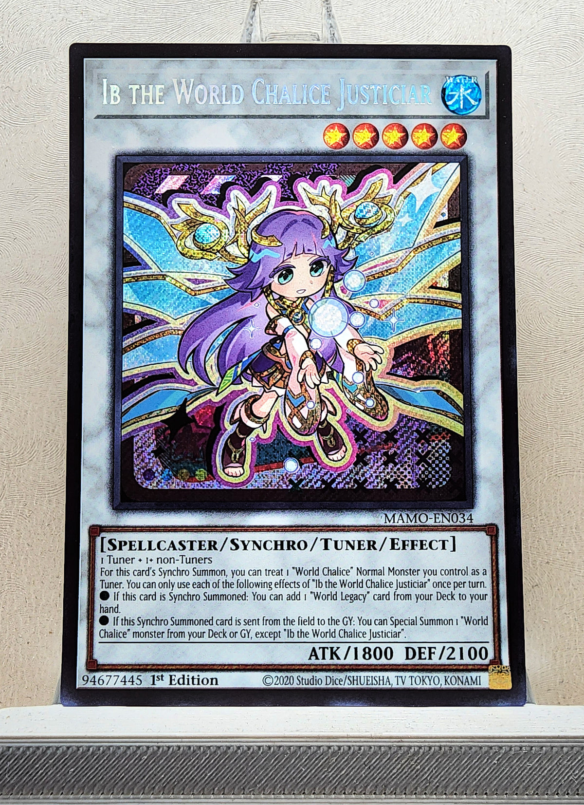 Yugioh! 1x Ib the World Chalice Justiciar Chibi Artwork (MAMO - Secret Rare) 1st Edition