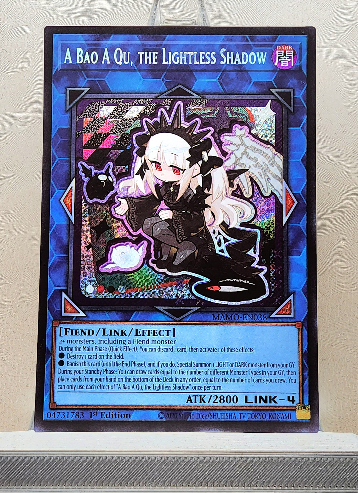 Yugioh! 1x A Bao A Qu, the Lightless Shadow Chibi Artwork (MAMO - Secret Rare) 1st Edition