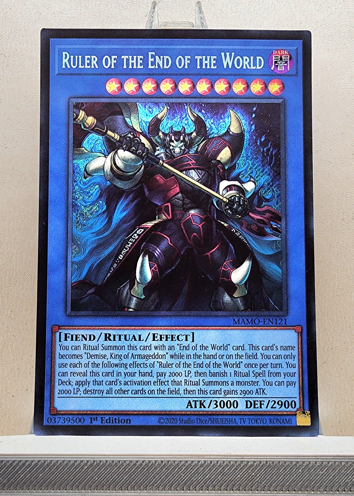 Yugioh! 1x Ruler of the End of the World (MAMO - Secret Rare) 1st Edition