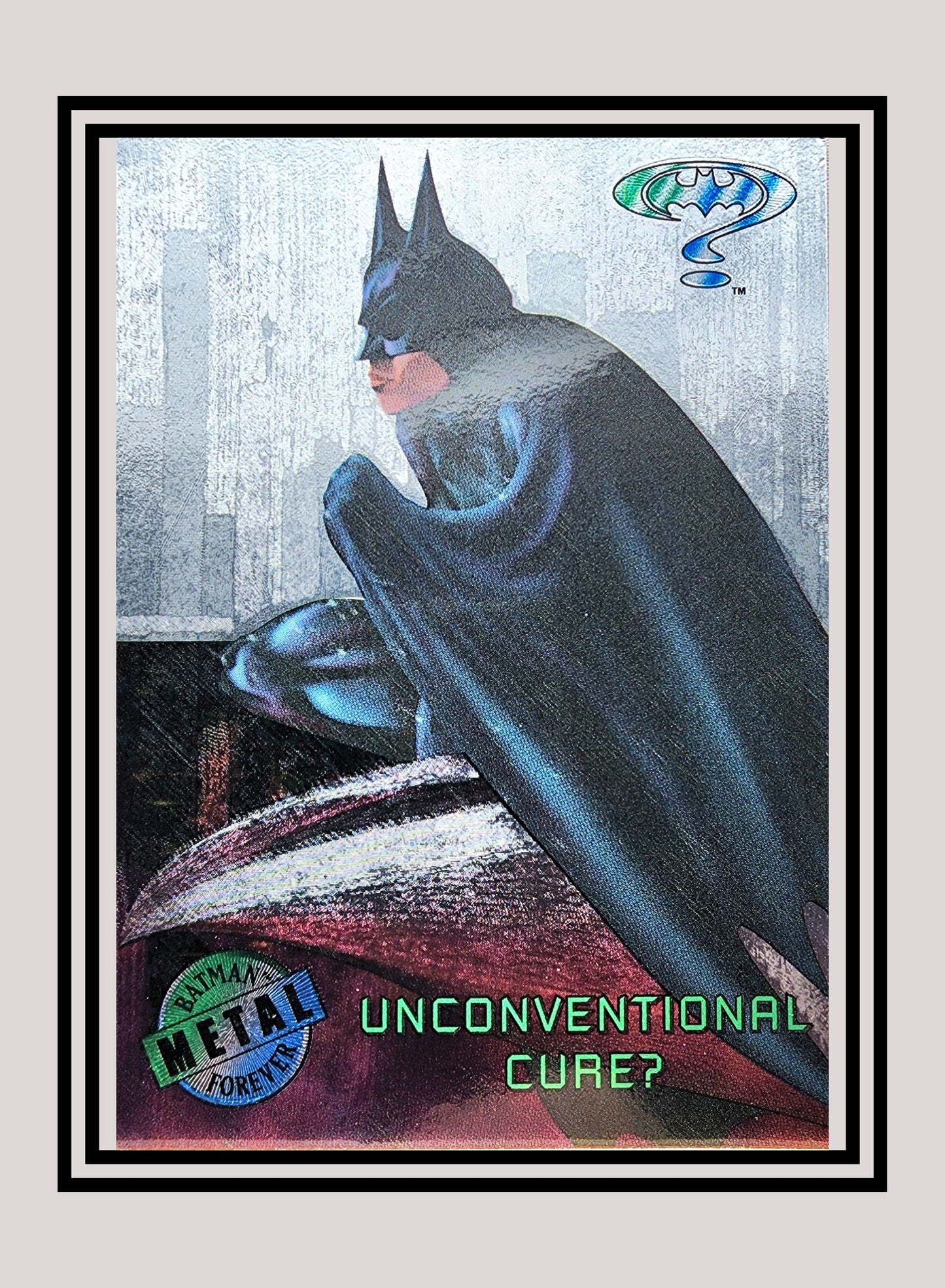 DC! 1x Unconventional Cure? - Silver Flasher (#007 - 1995 Fleer Batman Forever Metal)