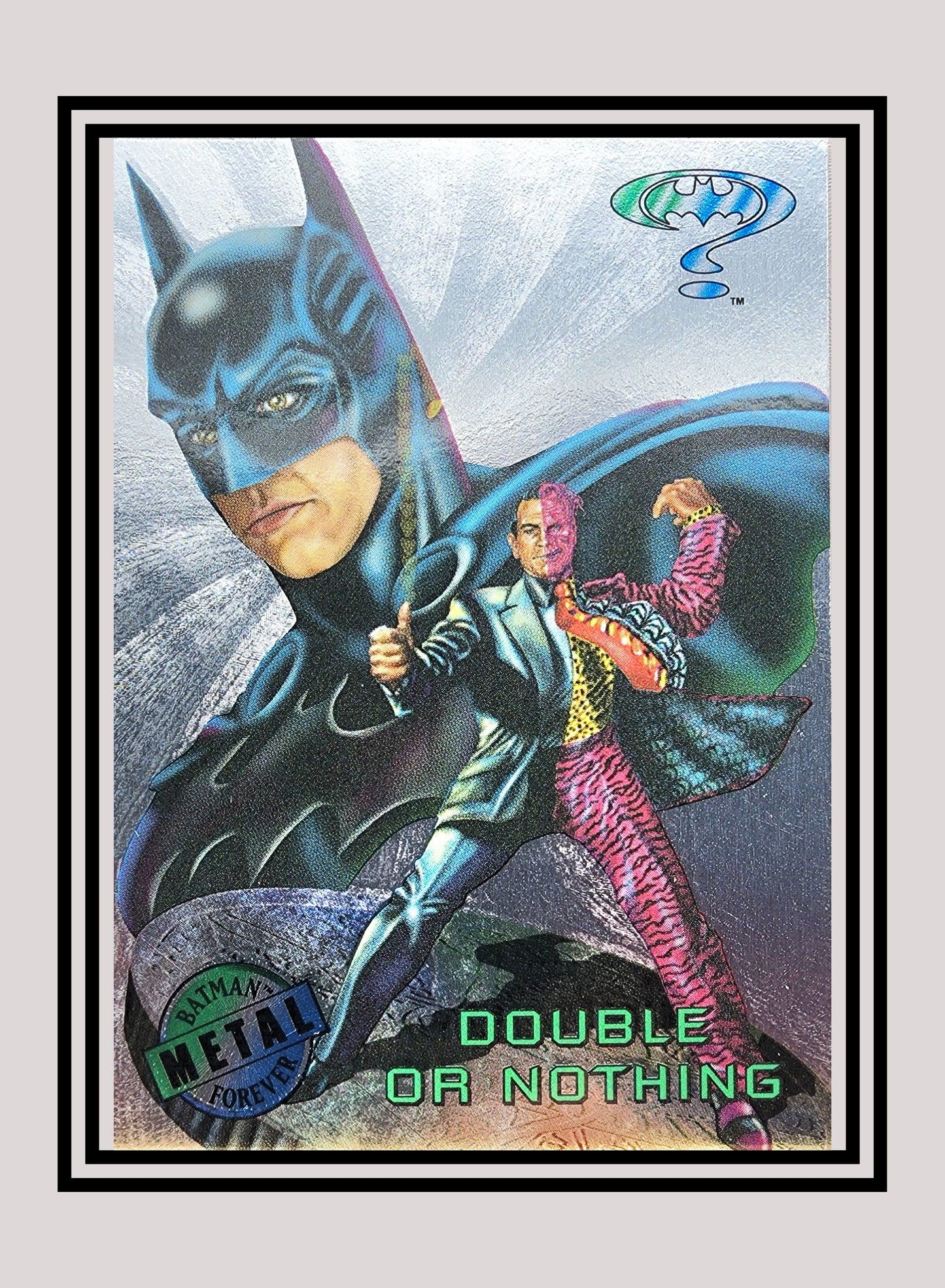 DC! 1x Double or Nothing - Silver Flasher (#046 - 1995 Fleer Batman Forever Metal)