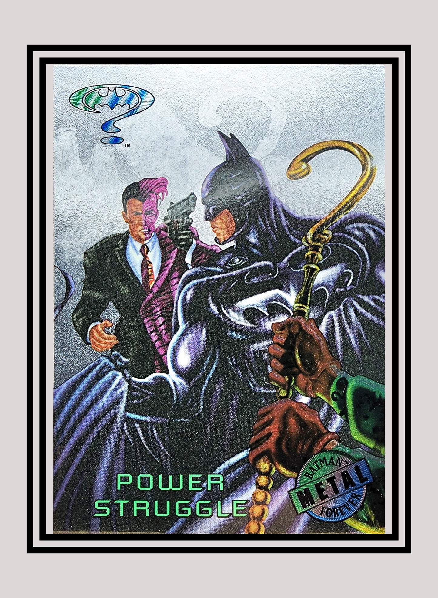 DC! 1x Power Struggle - Silver Flasher (#049 - 1995 Fleer Batman Forever Metal)