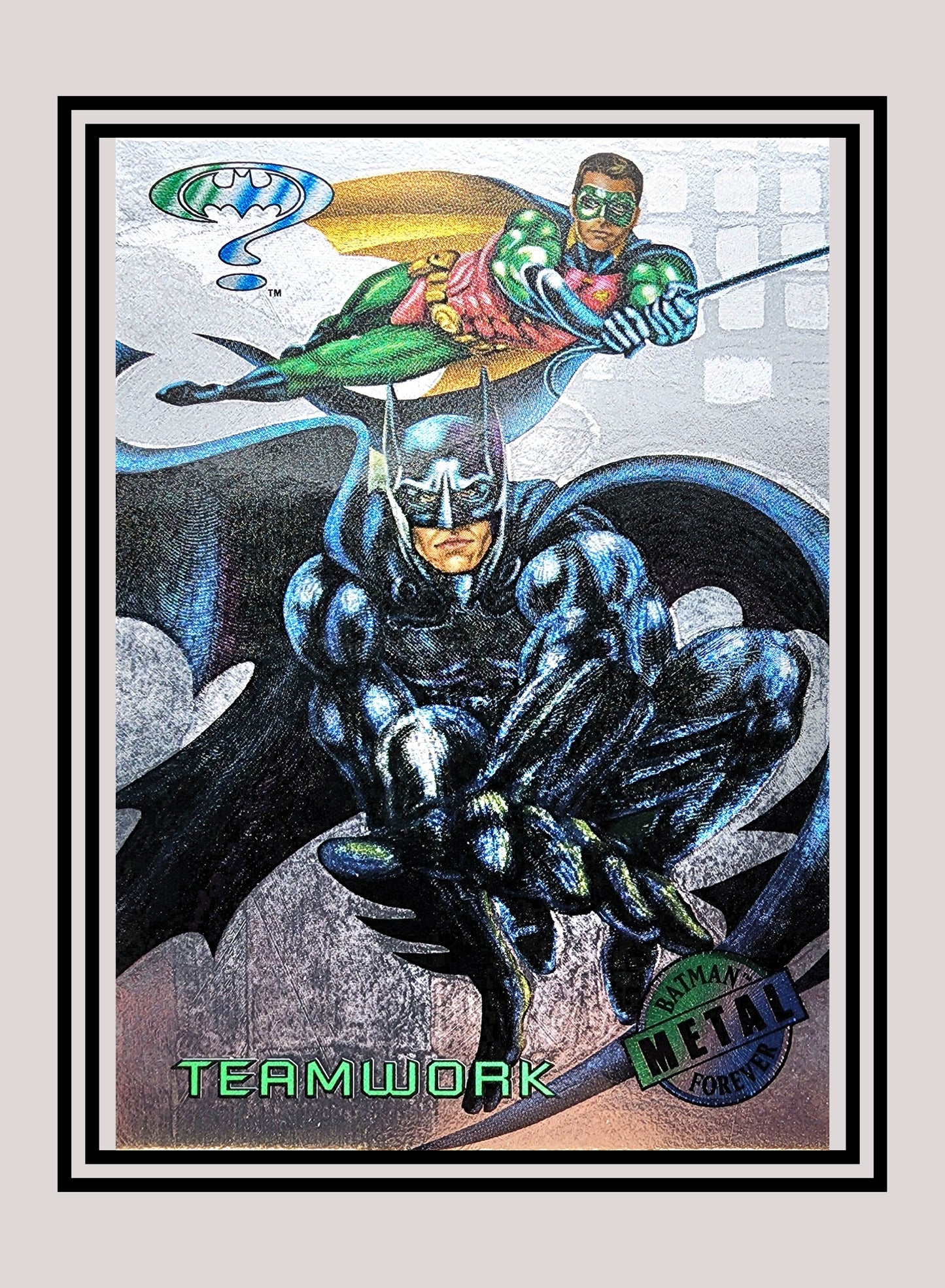 DC! 1x Teamwork - Silver Flasher (#070 - 1995 Fleer Batman Forever Metal)