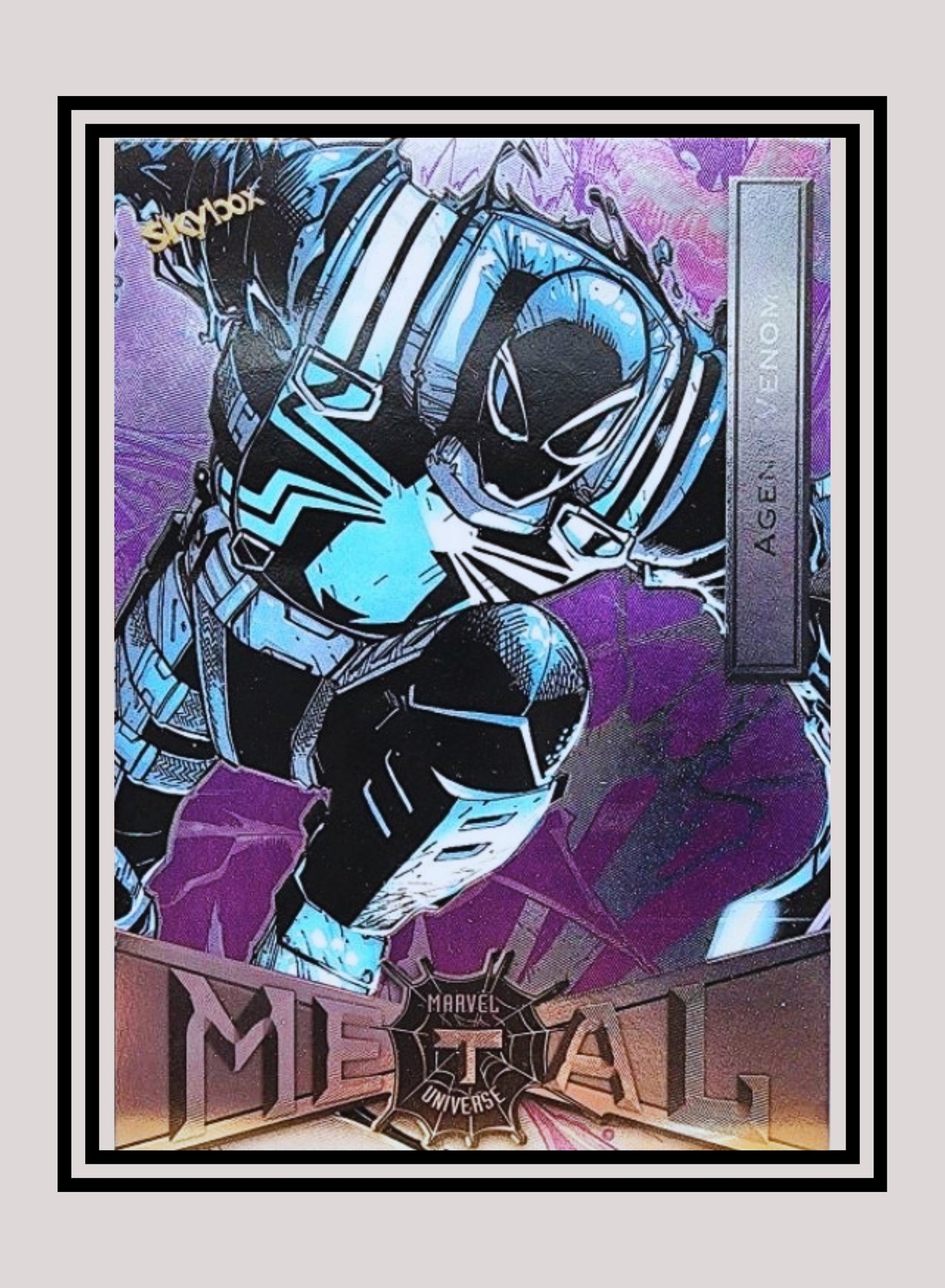 Marvel! 1x Agent Venom - Base Low Series (#001 - 2021 Upper Deck Spiderman Metal Universe)