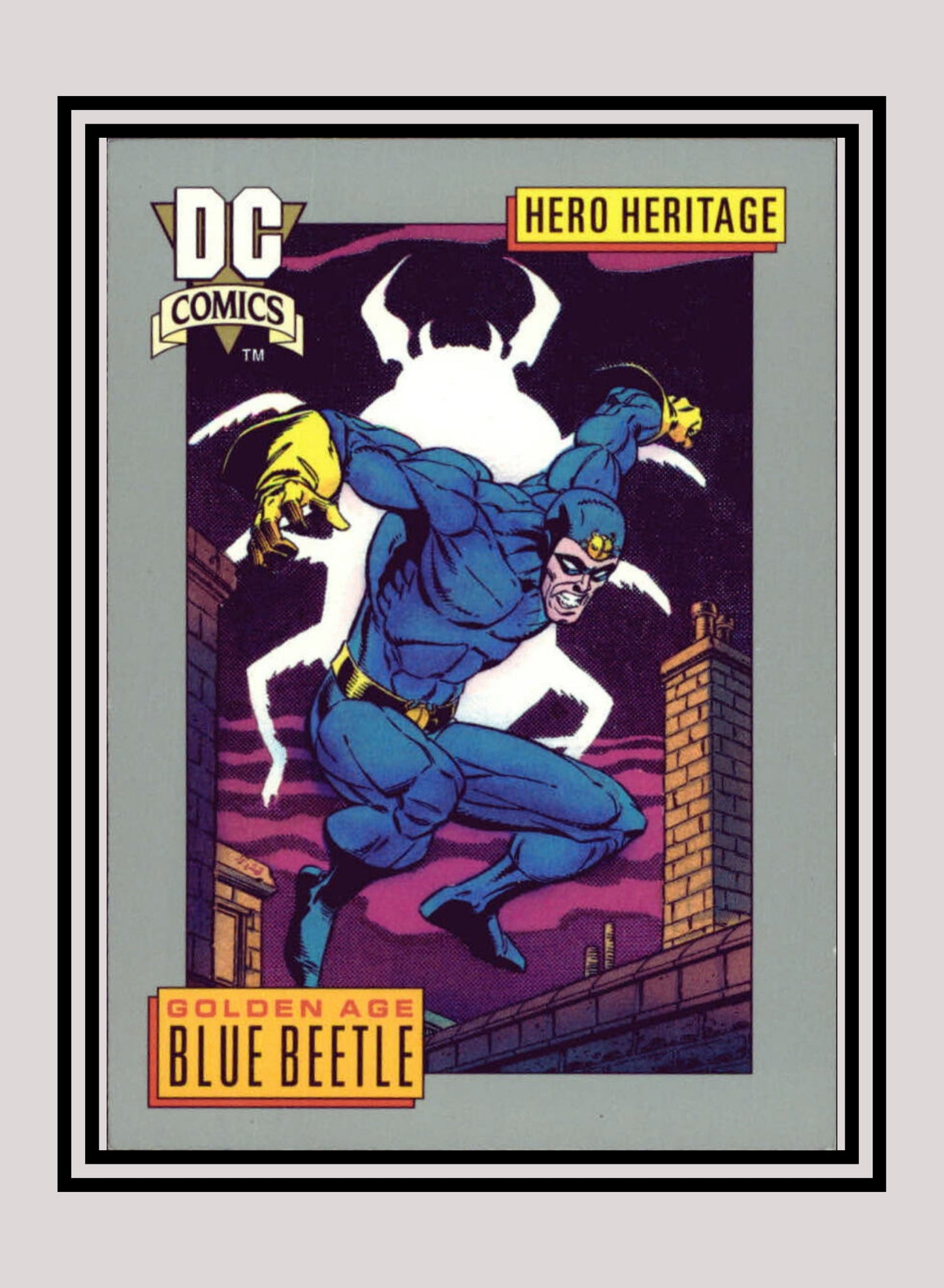 DC! 1x Golden Age Blue Beetle - Base (#001 - 1991 Impel DC Cosmic Cards)
