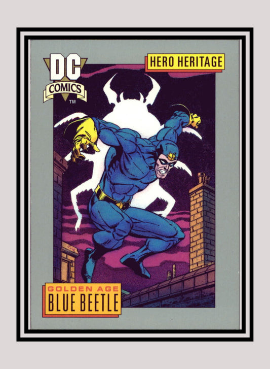 DC! 1x Golden Age Blue Beetle - Base (#001 - 1991 Impel DC Cosmic Cards)