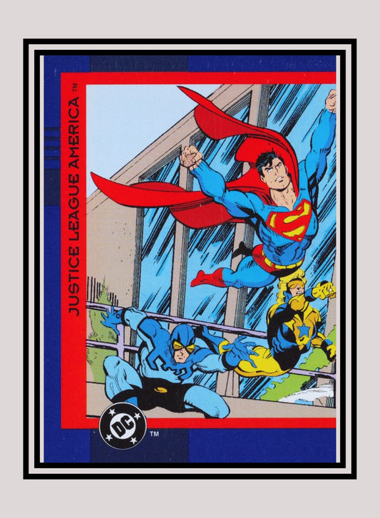 DC! 1x Justice League America - Base (#001 - 1993 Skybox DC Cosmic Teams)