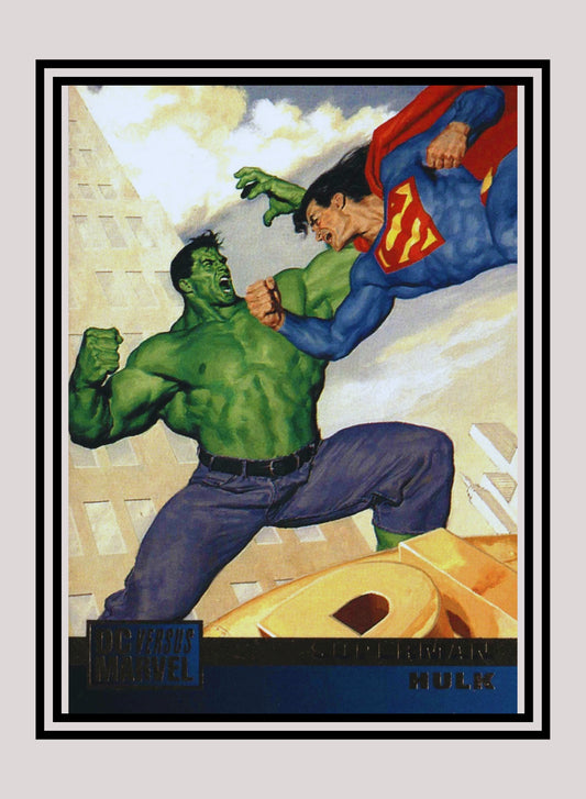 Marvel! 1x Superman / Hulk - Base (#001 - 1995 Fleer DC vs. Marvel Comics)