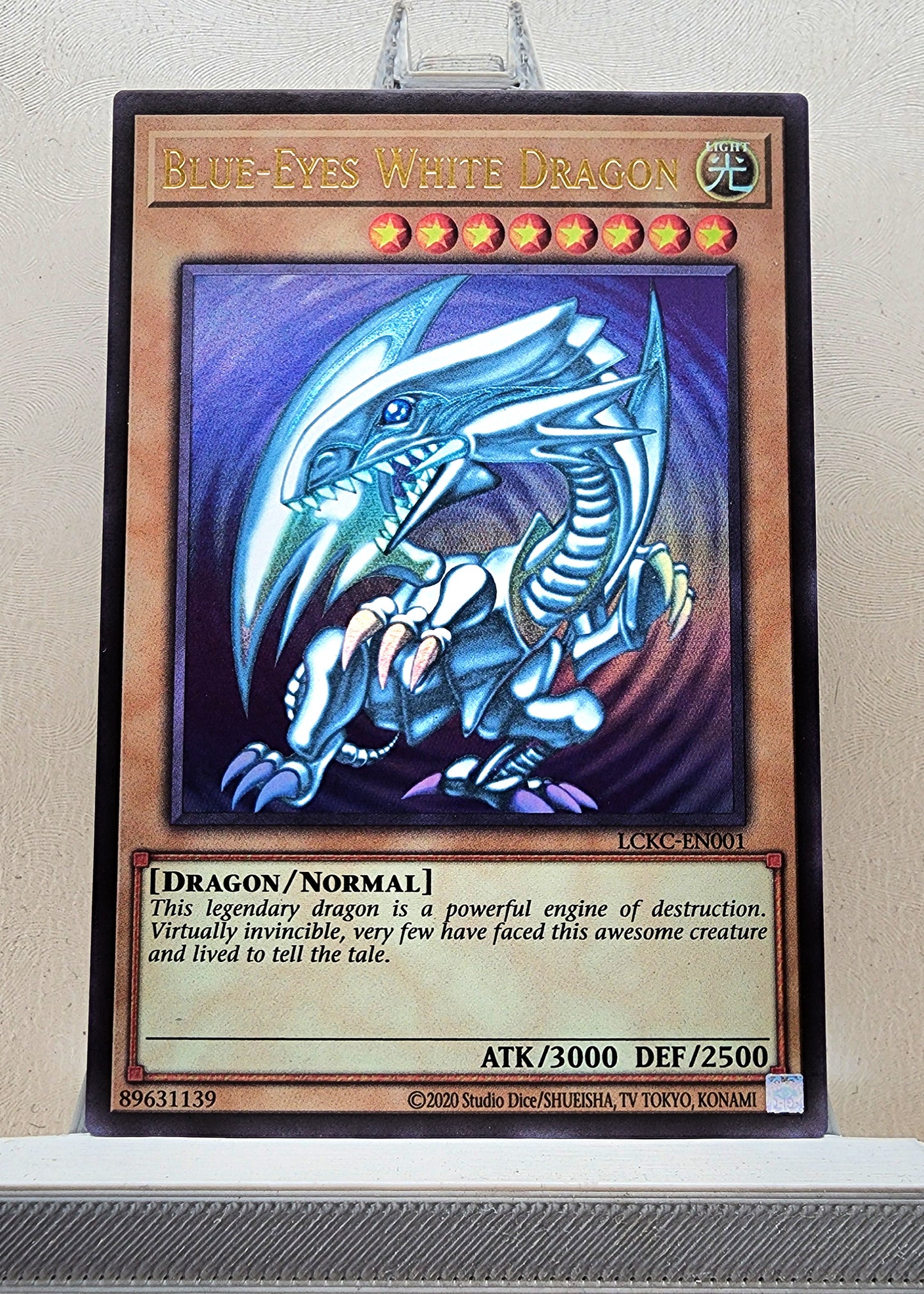 Yugioh! 1x Blue-Eyes White Dragon Blue Ripples Background (LCKC - Ultra Rare) Unli Edition