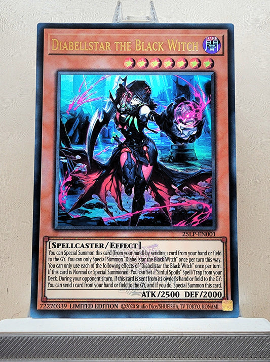 Yugioh! 1x Diabellstar the Black Witch (25LP - Emblazoned Ultra Rare) Limited Edition