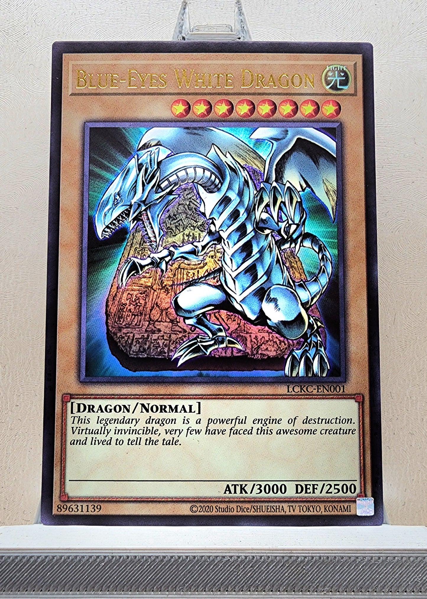 Yugioh! 1x Blue-Eyes White Dragon Tablet Background (LCKC - Ultra Rare) Unli Edition