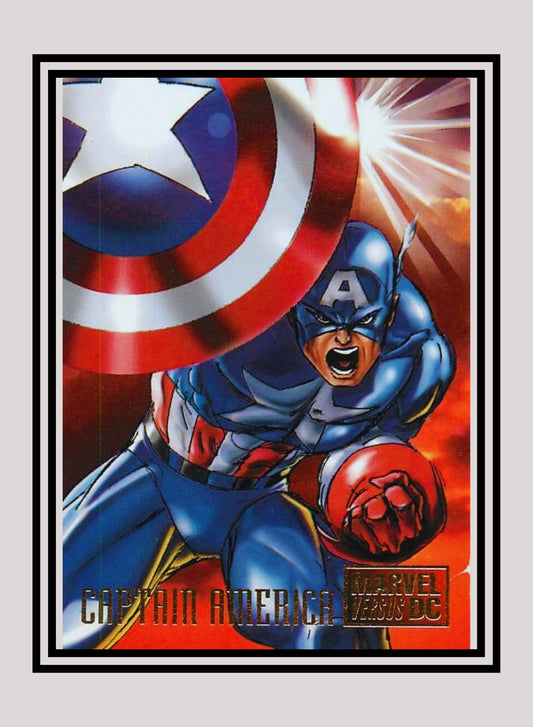 Marvel! 1x Captain America - Base (#002 - 1995 Fleer DC vs. Marvel Comics)