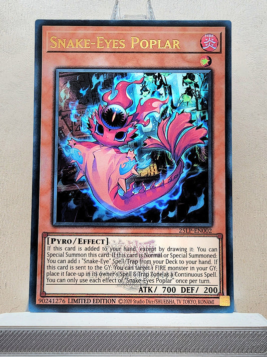 Yugioh! 1x Snake-Eyes Poplar (25LP - Emblazoned Ultra Rare) Limited Edition