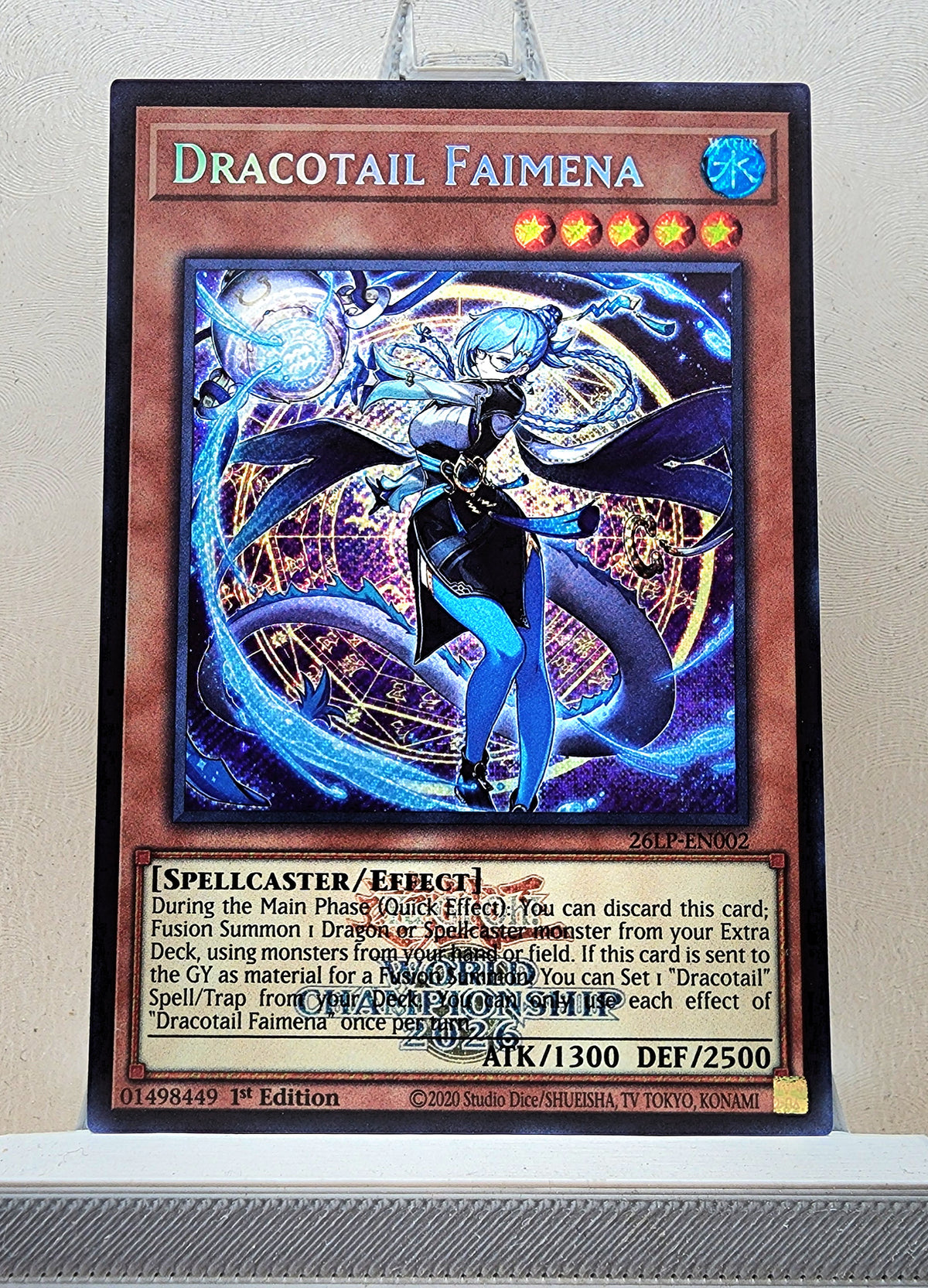 Yugioh! 1x Dracotail Faimena (26LP - Emblazoned Secret Rare) Limited Edition