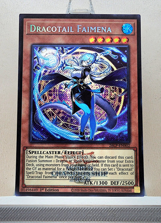 Yugioh! 1x Dracotail Faimena (26LP - Emblazoned Secret Rare) Limited Edition