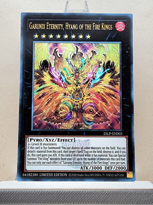 Yugioh! 1x Garunix Eternity, Hyang of the Fire Kings (25LP - Emblazoned Ultra Rare) Limited Edition