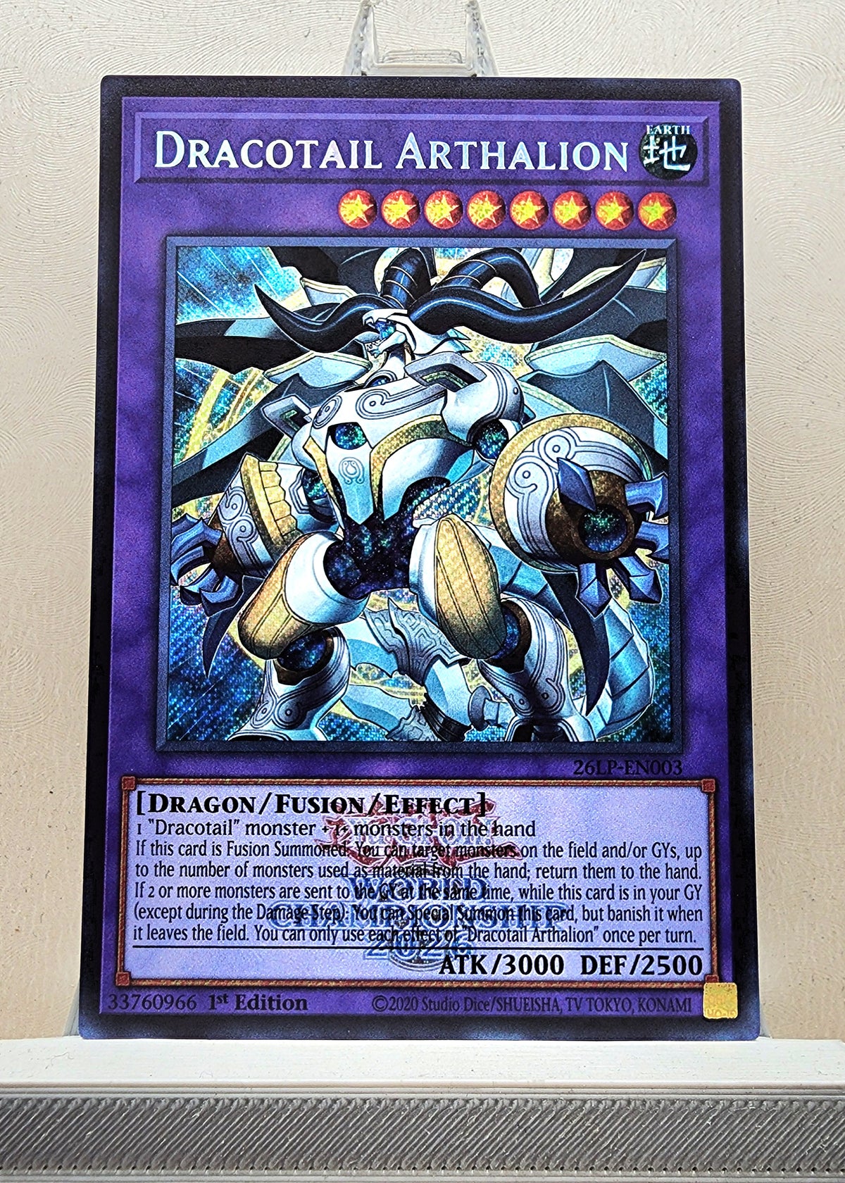 Yugioh! 1x Dracotail Arthalion (26LP - Emblazoned Secret Rare) Limited Edition