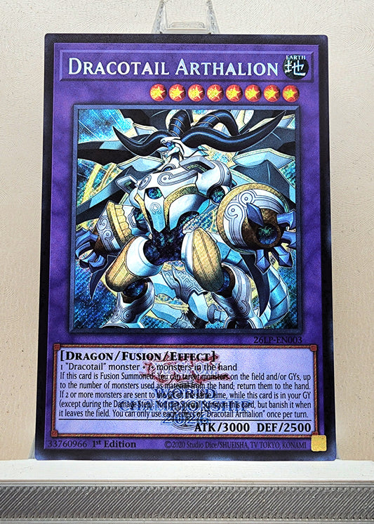 Yugioh! 1x Dracotail Arthalion (26LP - Emblazoned Secret Rare) Limited Edition
