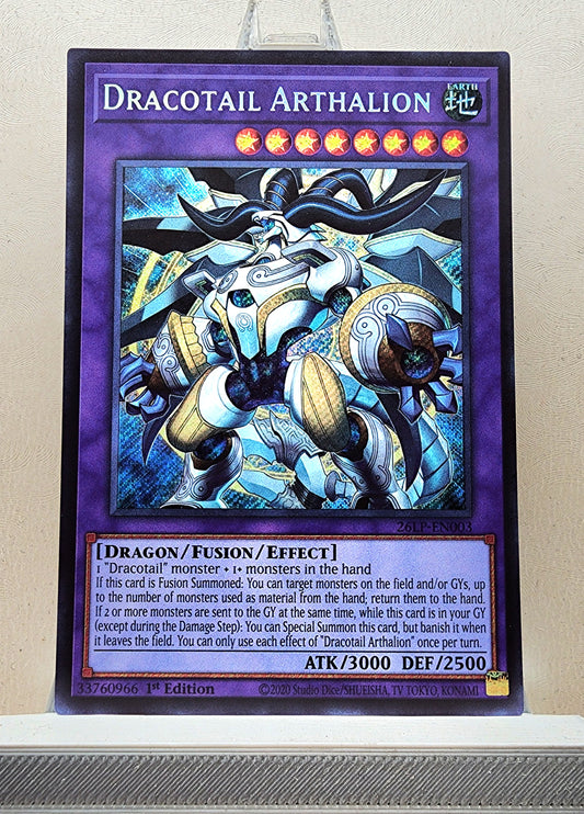 Yugioh! 1x Dracotail Arthalion (26LP - Secret Rare) Limited Edition