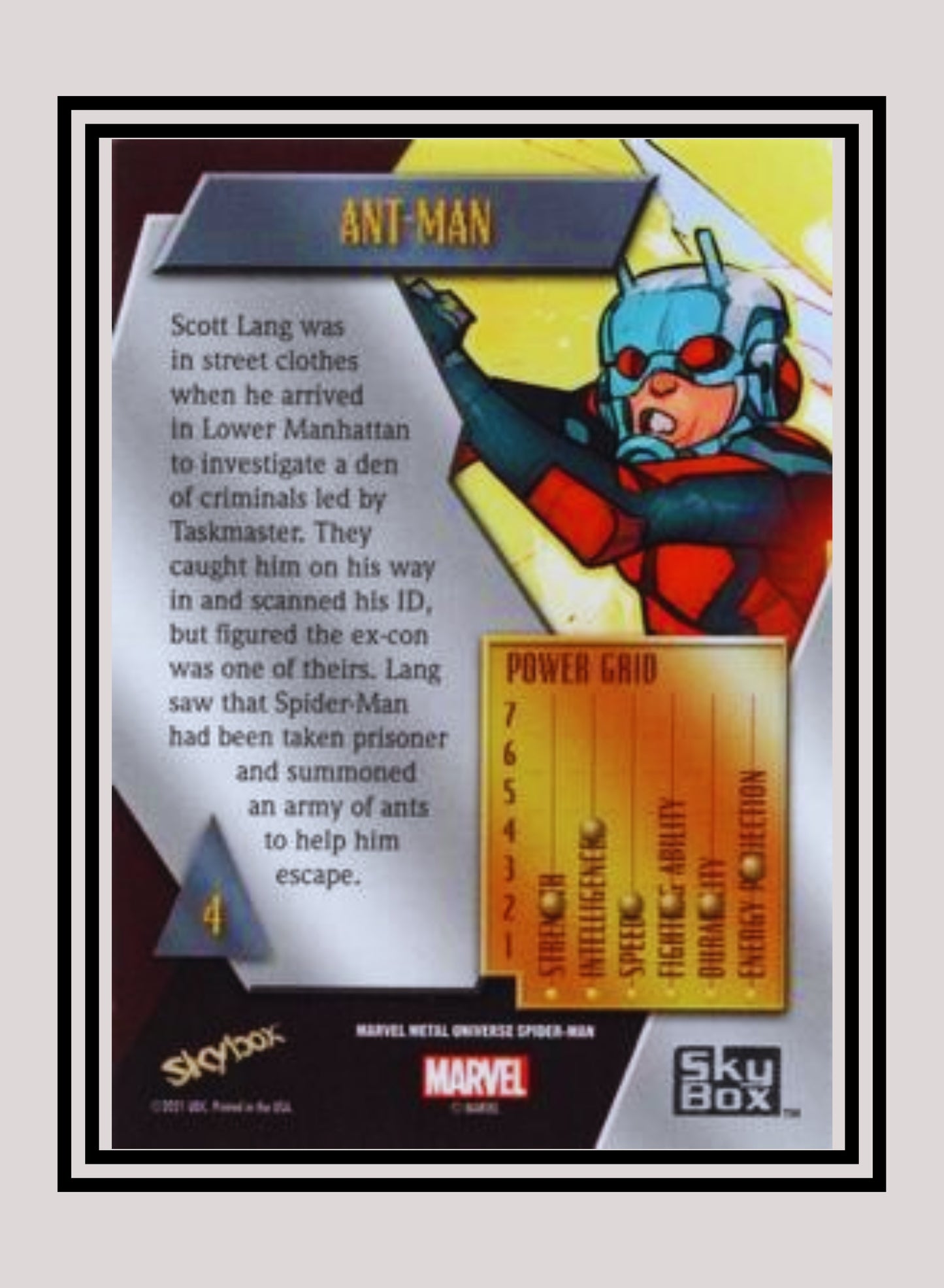 Marvel! 1x Ant-Man - Base Low Series (#004 - 2021 Upper Deck Spiderman Metal Universe)