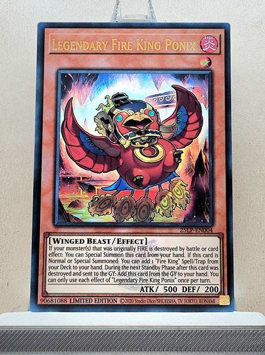 Yugioh! 1x Legendary Fire King Ponix (25LP - Emblazoned Ultra Rare) Limited Edition