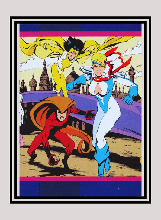 DC! 1x Justice League International - Base (#005 - 1993 Skybox DC Cosmic Teams)