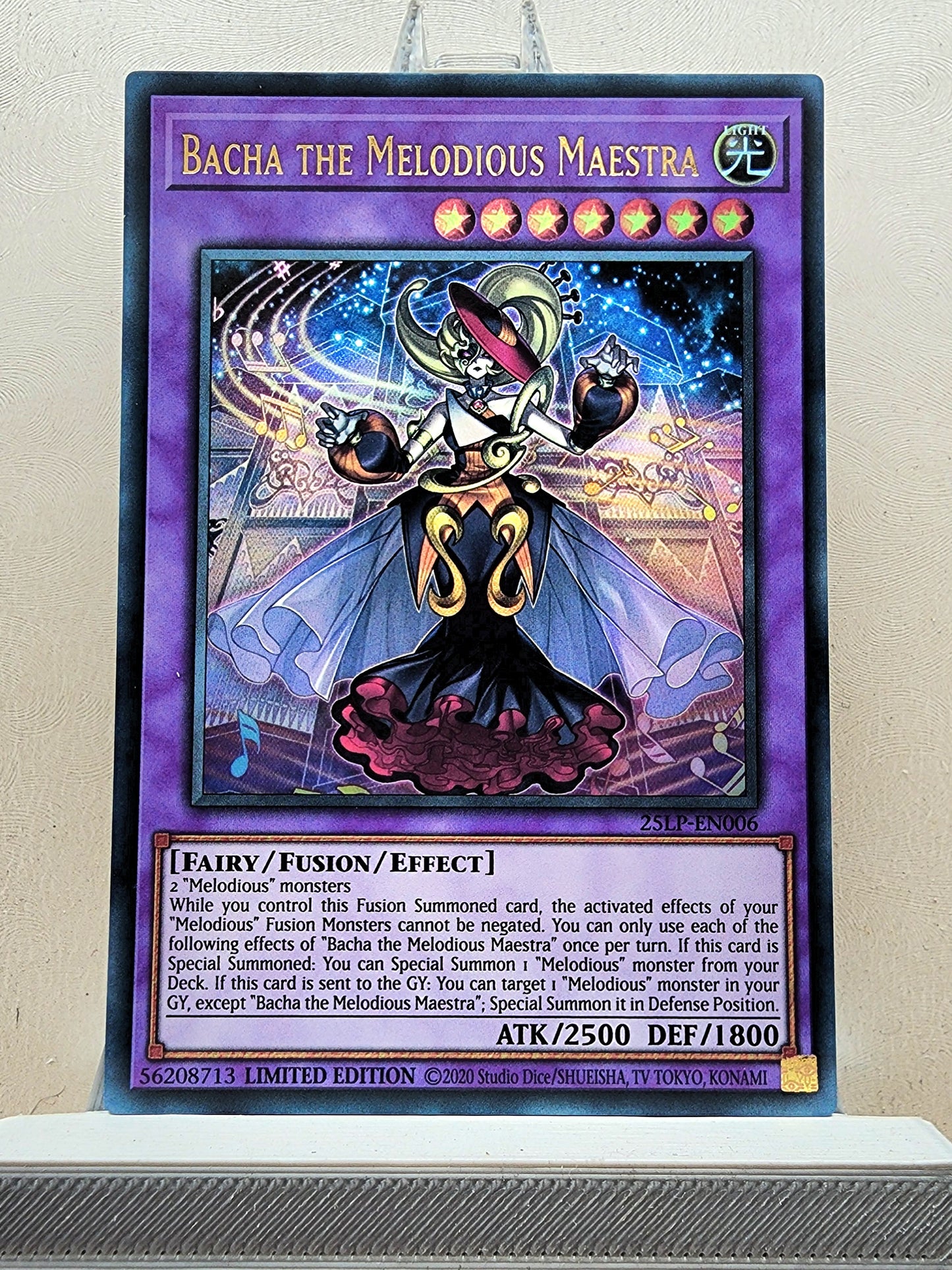 Yugioh! 1x Bacha the Melodious Maestra (25LP - Ultra Rare) Limited Edition
