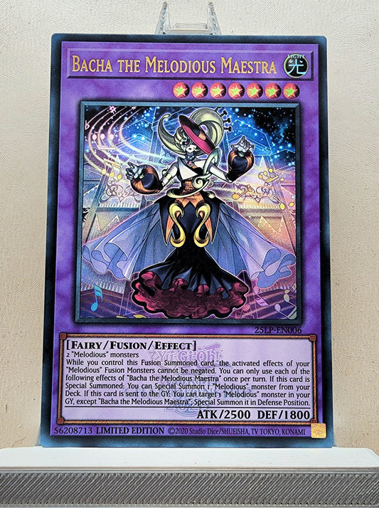 Yugioh! 1x Bacha the Melodious Maestra (25LP - Emblazoned Ultra Rare) Limited Edition