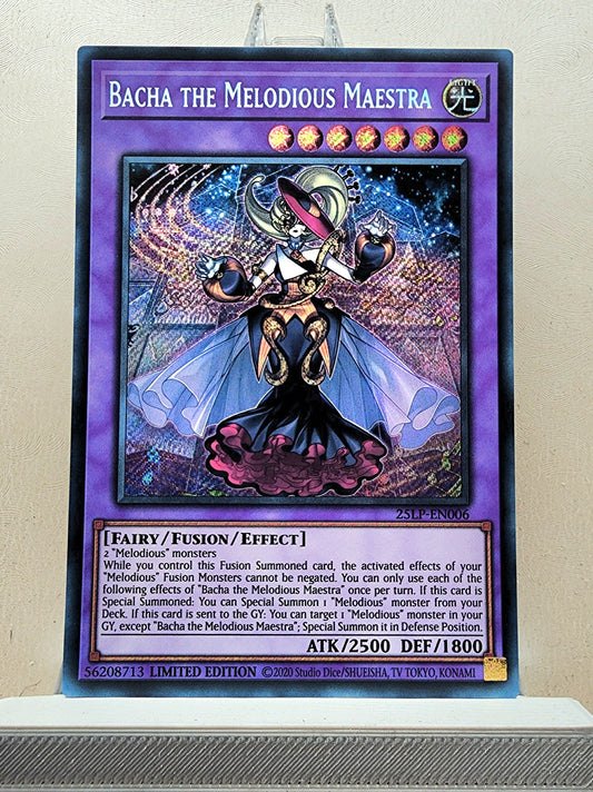 Yugioh! 1x Bacha the Melodious Maestra (25LP - Secret Rare) Limited Edition