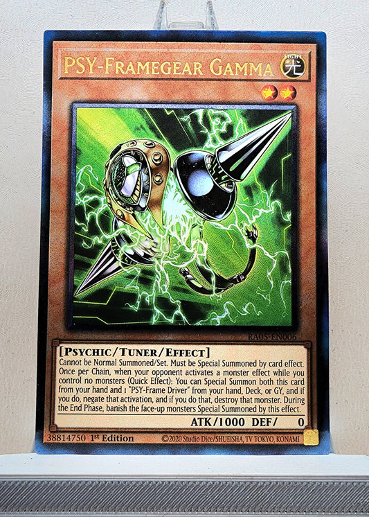 Yugioh! 1x PSY-Framegear Gamma (RA05 - Prismatic Ultimate Rare) 1st Edition