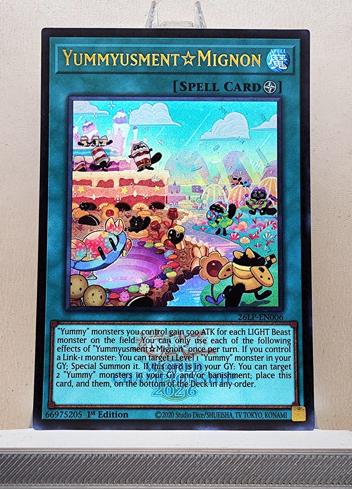 Yugioh! 1x Yummyusment☆Mignon (26LP - Emblazoned Ultra Rare) Limited Edition