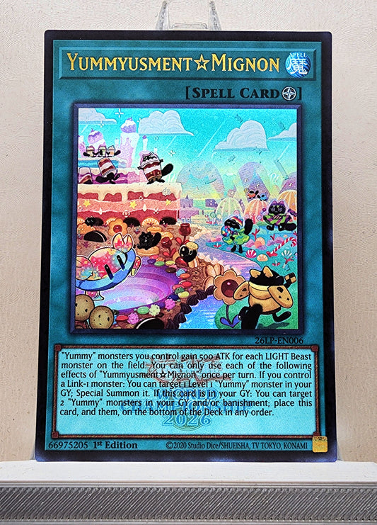 Yugioh! 1x Yummyusment☆Mignon (26LP - Emblazoned Ultra Rare) Limited Edition