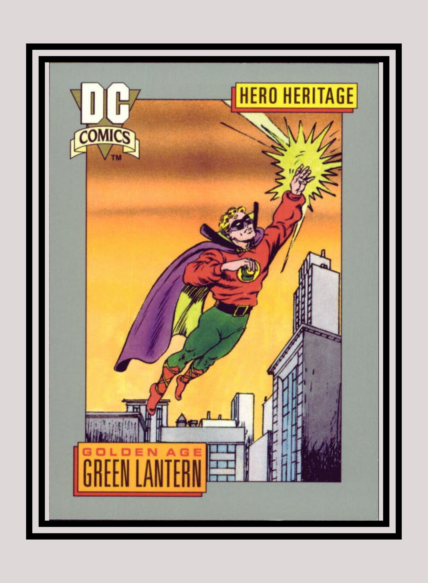 DC! 1x Golden Age Green Lantern - Base (#007 - 1991 Impel DC Cosmic Cards)