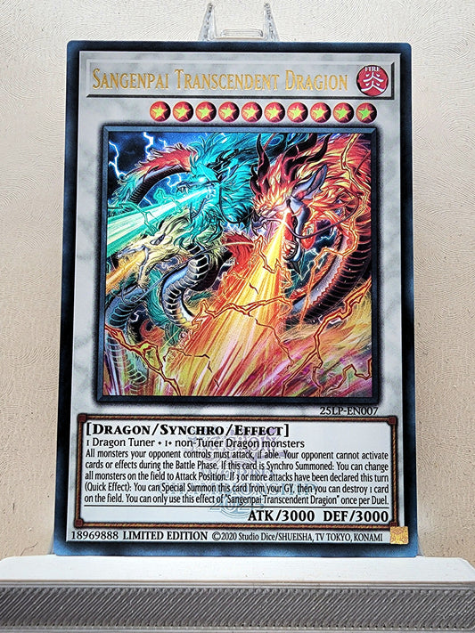 Yugioh! 1x Sangenpai Transcendent Dragion (25LP - Emblazoned Ultra Rare) Limited Edition