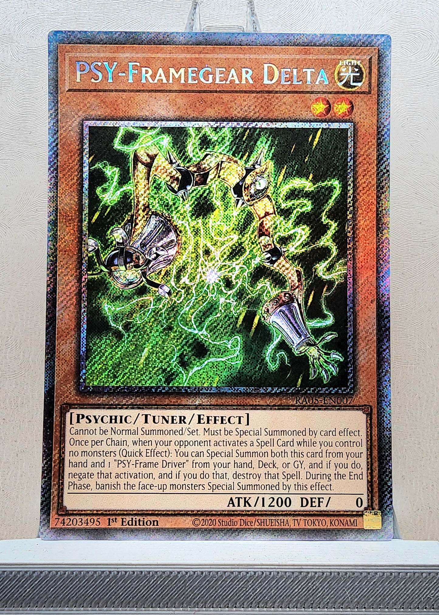 Yugioh! 1x PSY-Framegear Delta (RA05 - Platinum Secret Rare) 1st Edition