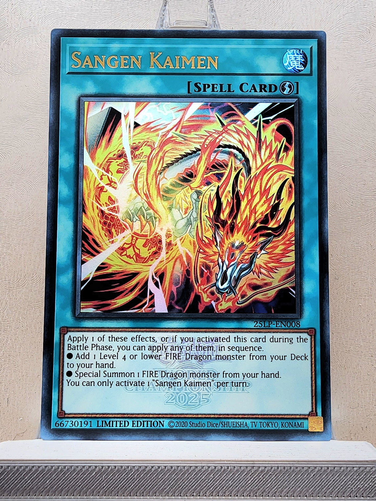 Yugioh! 1x Sangen Kaimen (25LP - Emblazoned Ultra Rare) Limited Edition