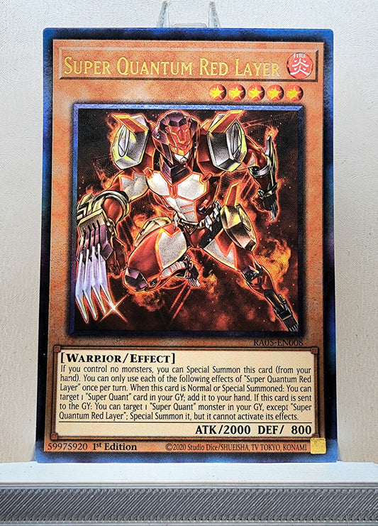Yugioh! 1x Super Quantum Red Layer (RA05 - Prismatic Ultimate Rare) 1st Edition