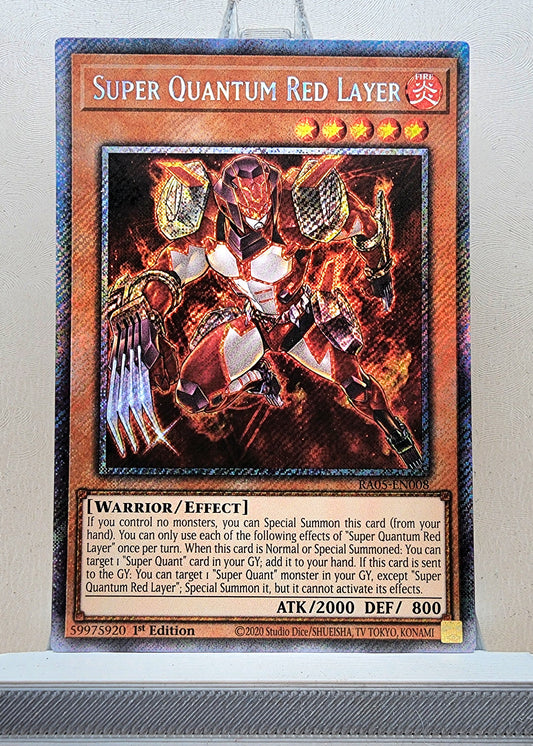 Yugioh! 1x Super Quantum Red Layer (RA05 - Platinum Secret Rare) 1st Edition