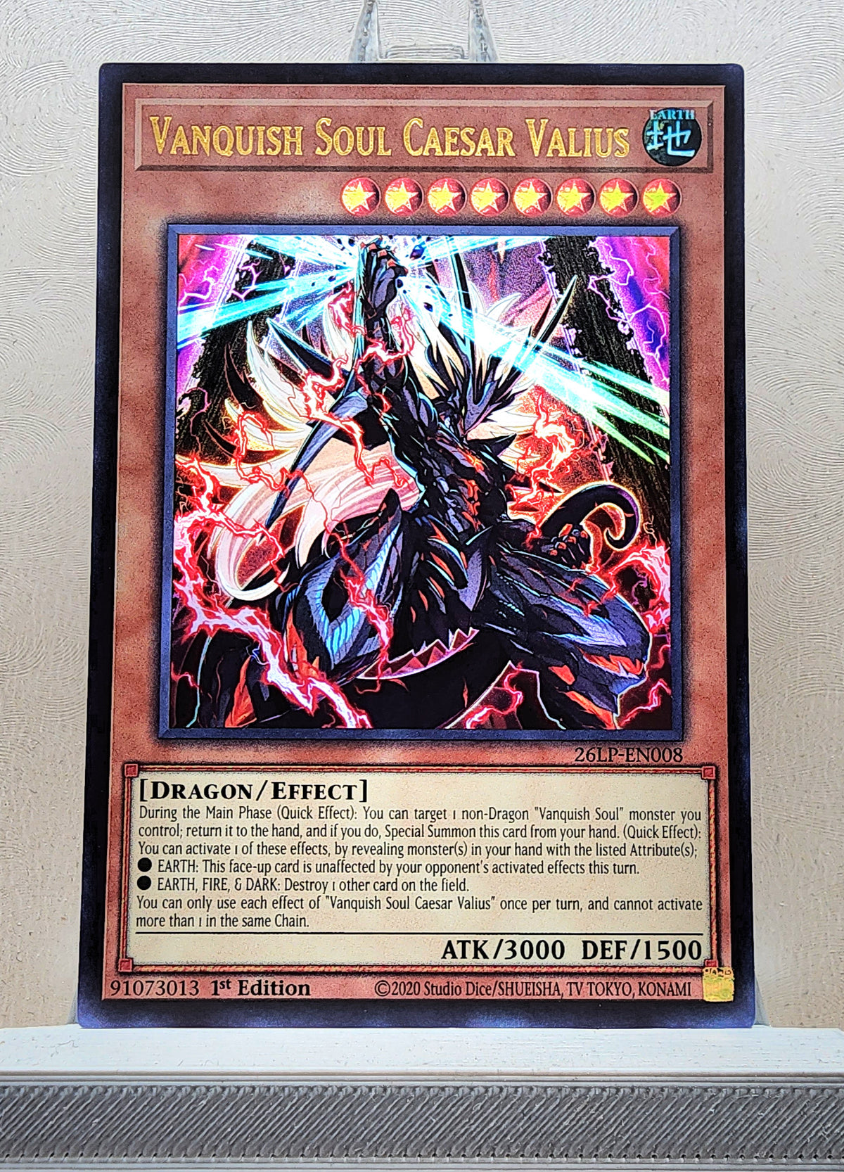 Yugioh! 1x Vanquish Soul Caesar Valius (26LP - Ultra Rare) Limited Edition