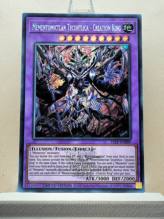 Yugioh! 1x Mementomictlan Tecuhtlica - Creation King (25LP - Emblazoned Secret Rare) Limited Edition