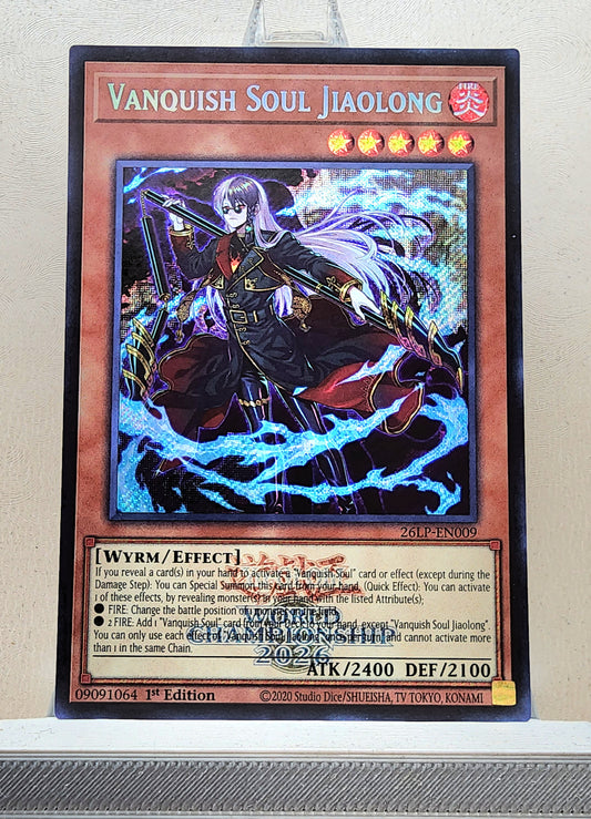 Yugioh! 1x Vanquish Soul Jiaolong (26LP - Emblazoned Secret Rare) Limited Edition