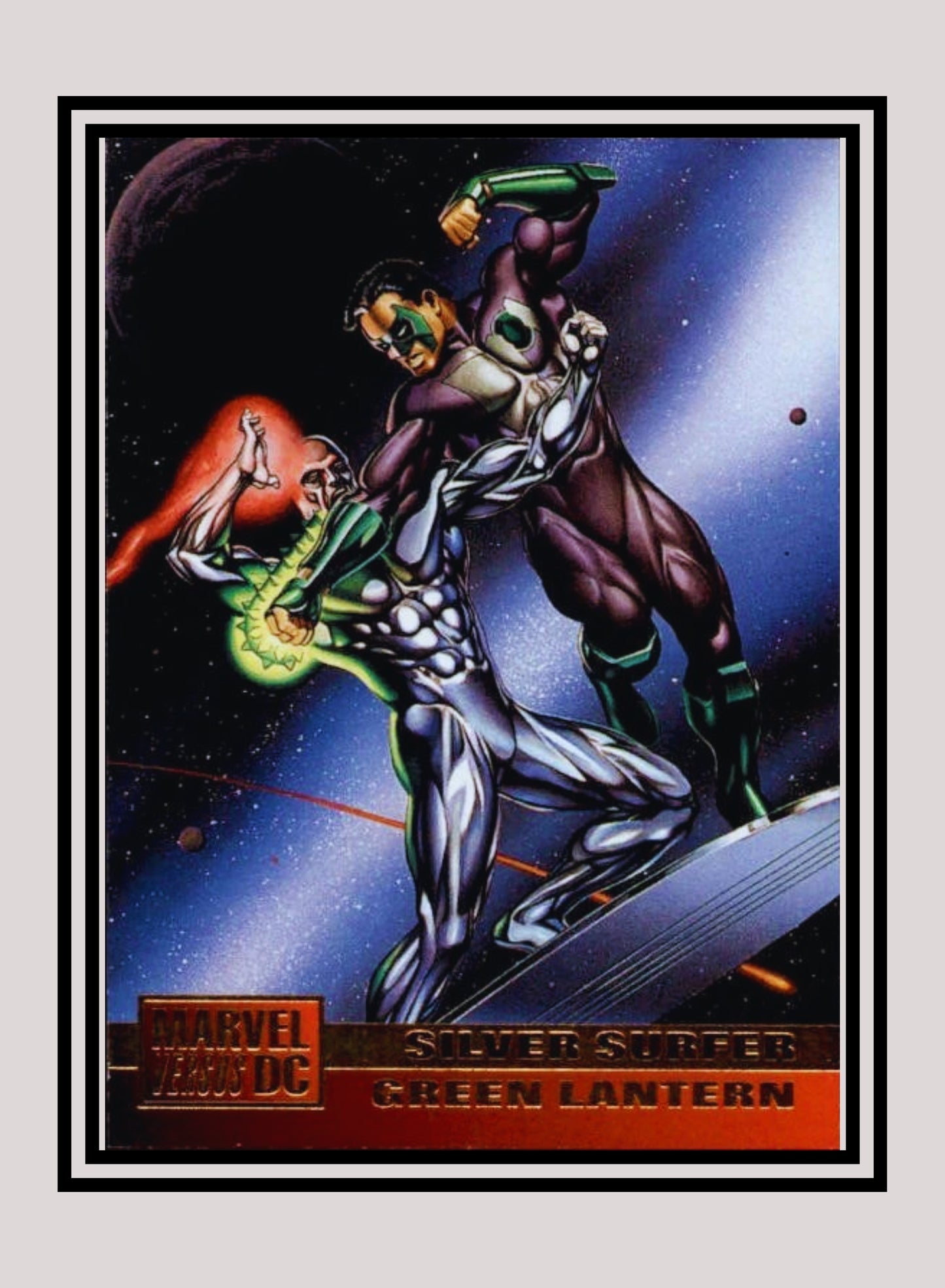 Marvel! 1x Silver Surfer / Green Lantern - Base (#010 - 1995 Fleer DC vs. Marvel Comics)