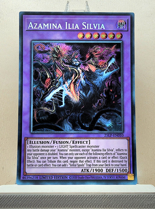 Yugioh! 1x Azamina Ilia Silvia (25LP - Secret Rare) Limited Edition
