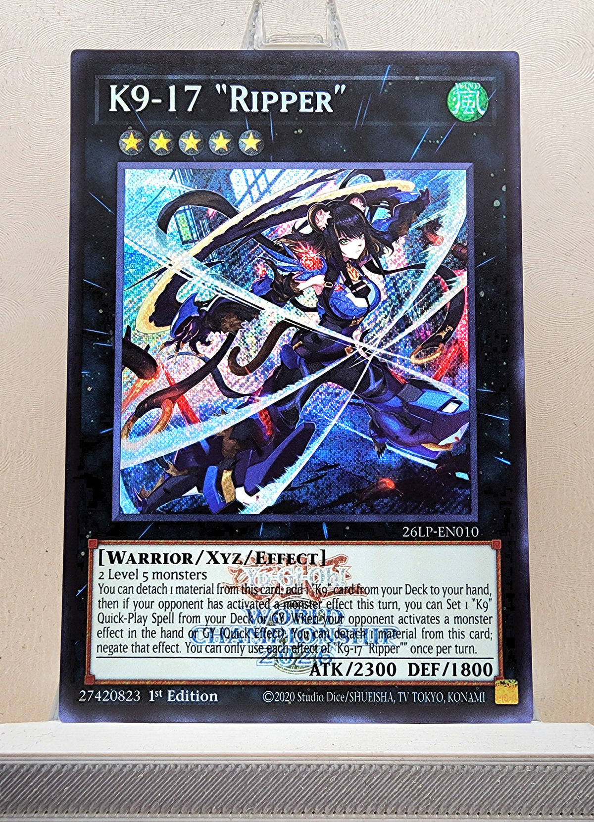 Yugioh! 1x K9-17 Ripper (26LP - Emblazoned Secret Rare) Limited Edition