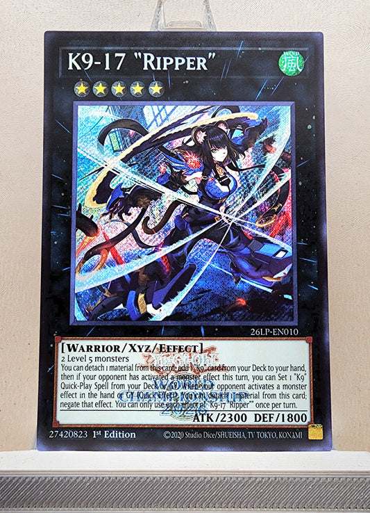Yugioh! 1x K9-17 Ripper (26LP - Emblazoned Secret Rare) Limited Edition
