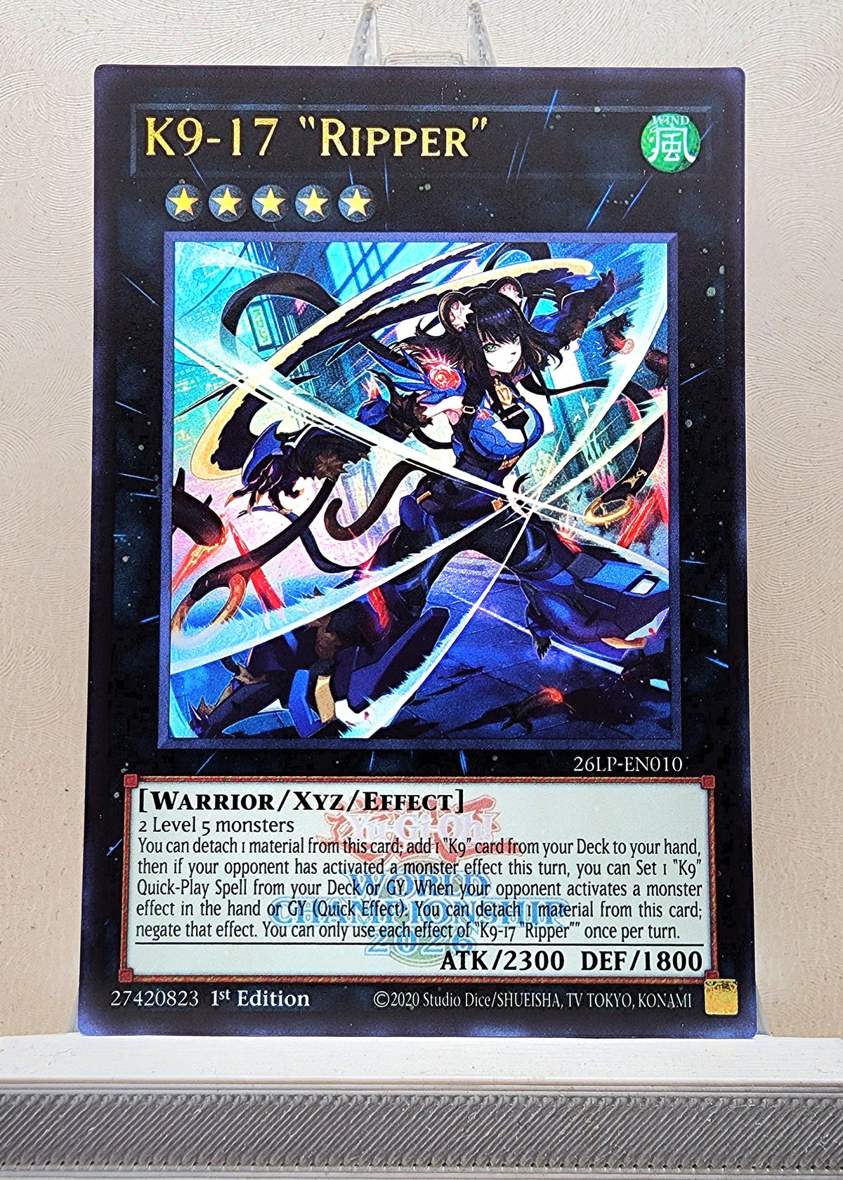 Yugioh! 1x K9-17 Ripper (26LP - Emblazoned Ultra Rare) Limited Edition