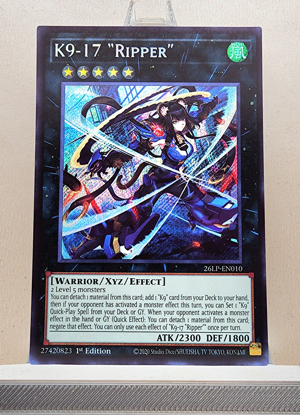 Yugioh! 1x K9-17 Ripper (26LP - Secret Rare) Limited Edition